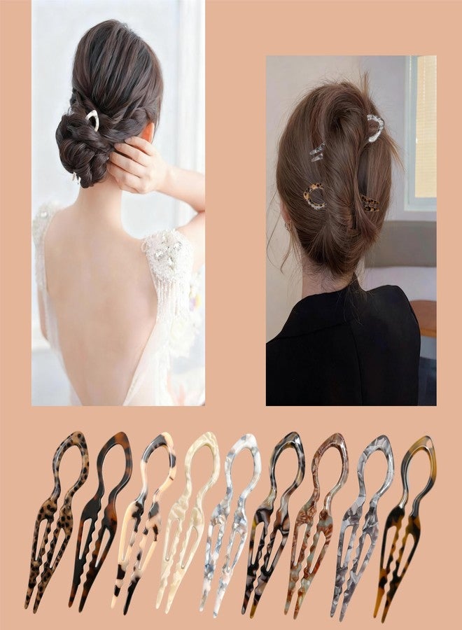 Jimmidy Hair Pins,French U-Shaped Hair Pin 6Pack Elegant Women Hair Accessories Suitable for Thick or Thin Hair (Light red, Black, Khaki,Black,Light gray,Reddish brown) - Image 2